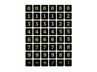 Etiket HERMA 4131 13x13mm getallen 0-9 zwart op goud