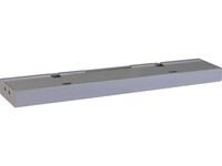 Kabelgoot Huislijn met afdekkap voor bovenkant tbv duo-werkplek 120 x 80 cm - Aluminium